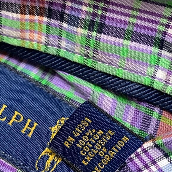 Mens‎ NWOT Polo Ralph Lauren Plaid Non -Iron Button Down Casual Shirt - Picture 5 of 5